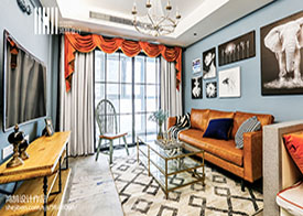 93平美式三居客廳裝修設(shè)計(jì)效果圖